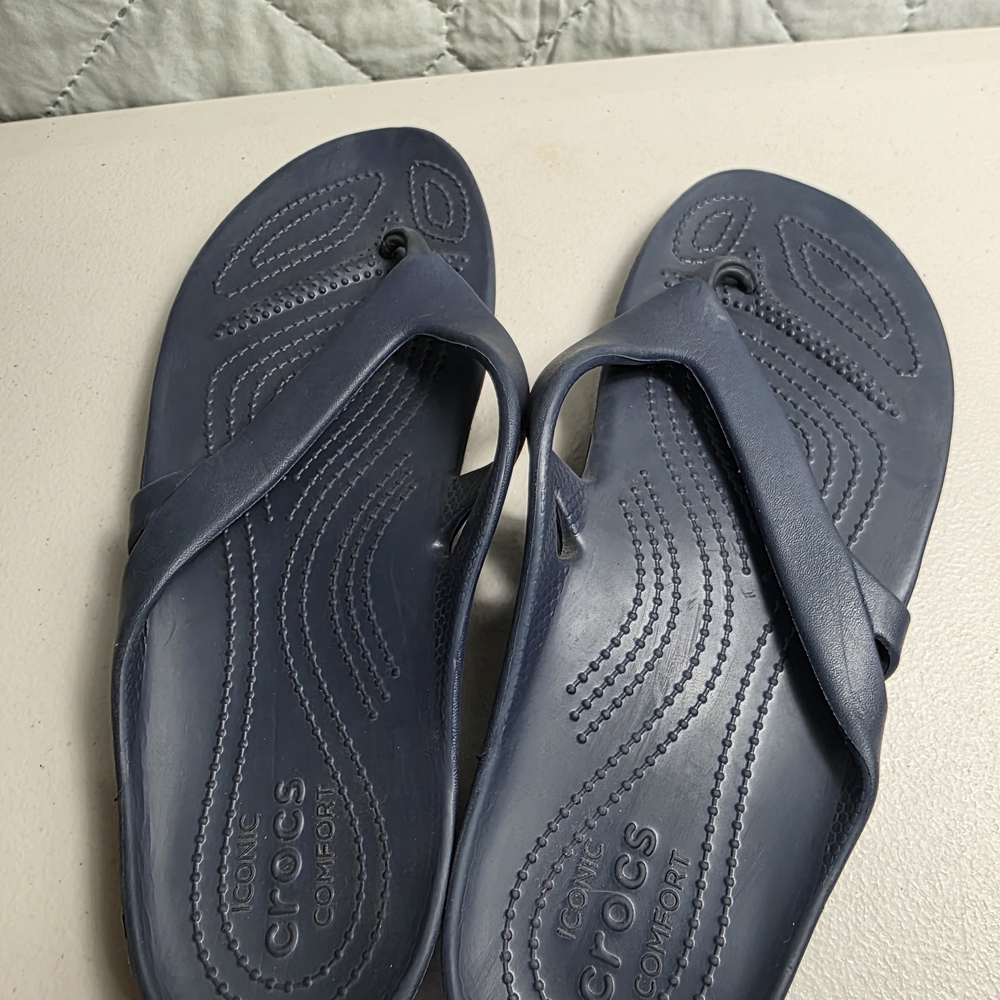 Crocs Navy Blue Women's Flip Flops - Picture 4 of 4